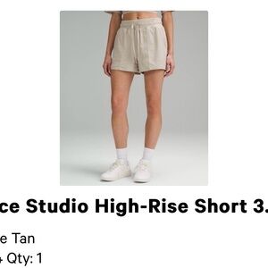 Lululemon Dance Studio High-Rise Short 3.5" size 4, NWT